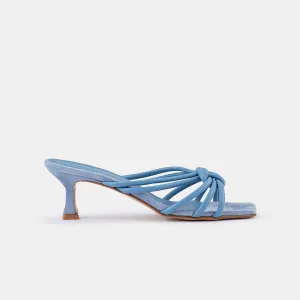 DOF Sabrina Azzurro Leather/Suede Kitten Heel