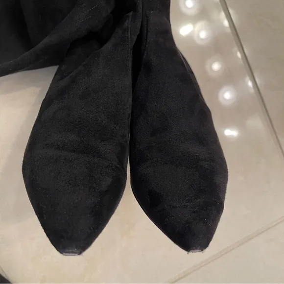 Donald J Pliner Couture Stretch Boot Made In Italy Kitten Heel Size 6 Black