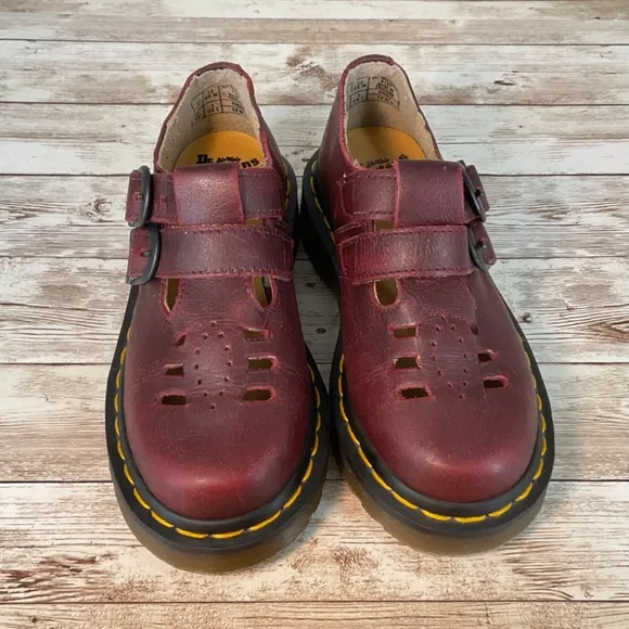 DR MARTENS KIDS COLLECTION OXFORDS CLASSIC MARY JANE 2  BUCKLE STRAP Size 13 EUC