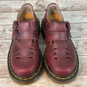 DR MARTENS KIDS COLLECTION OXFORDS CLASSIC MARY JANE 2  BUCKLE STRAP Size 13 EUC