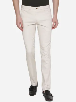 Fawn Solid Super Slim Fit Casual Trouser | Greenfibre