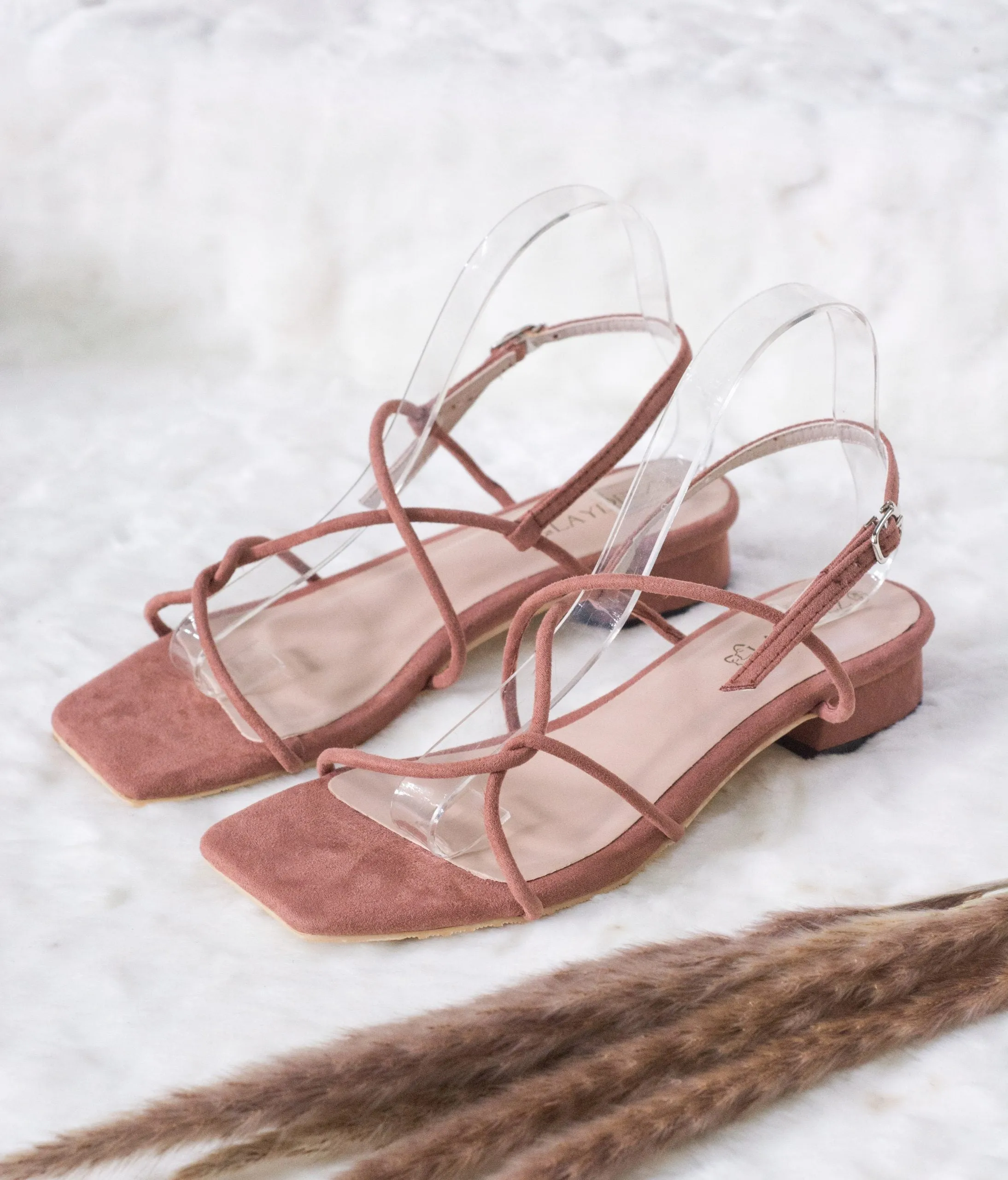 Fay Square Toe Rope Low Heels