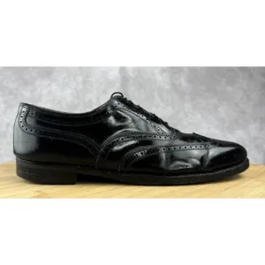 FLORSHEIM IMPERIAL SHOES BLACK LEATHER BROGUE WINGTIP OXFORDS 92329 MENS SZ 11.5