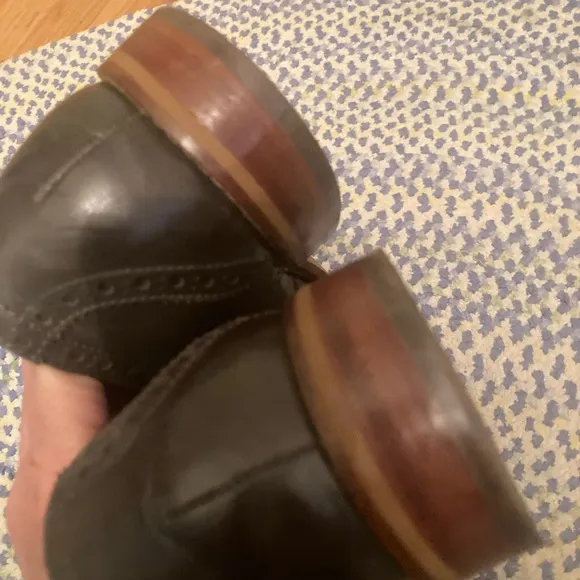 Florsheim sz10 grey leather oxfords 👞