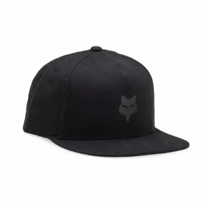 Fox Head Snapback Hat Black Charcoal