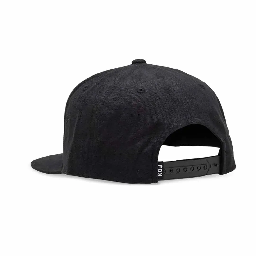 Fox Head Snapback Hat Black Charcoal