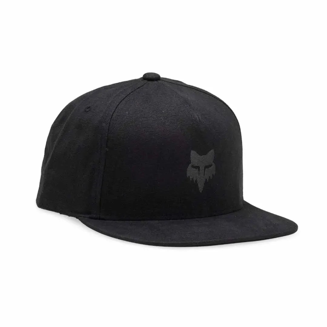 Fox Head Snapback Hat Black Charcoal