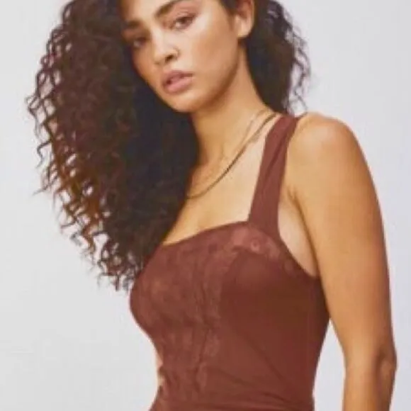 Free People Corset-Is Convertible Mesh Bodycon Ruched Sexy Sheer size Small