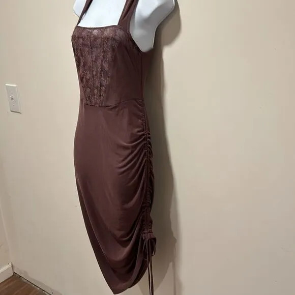 Free People Corset-Is Convertible Mesh Bodycon Ruched Sexy Sheer size Small