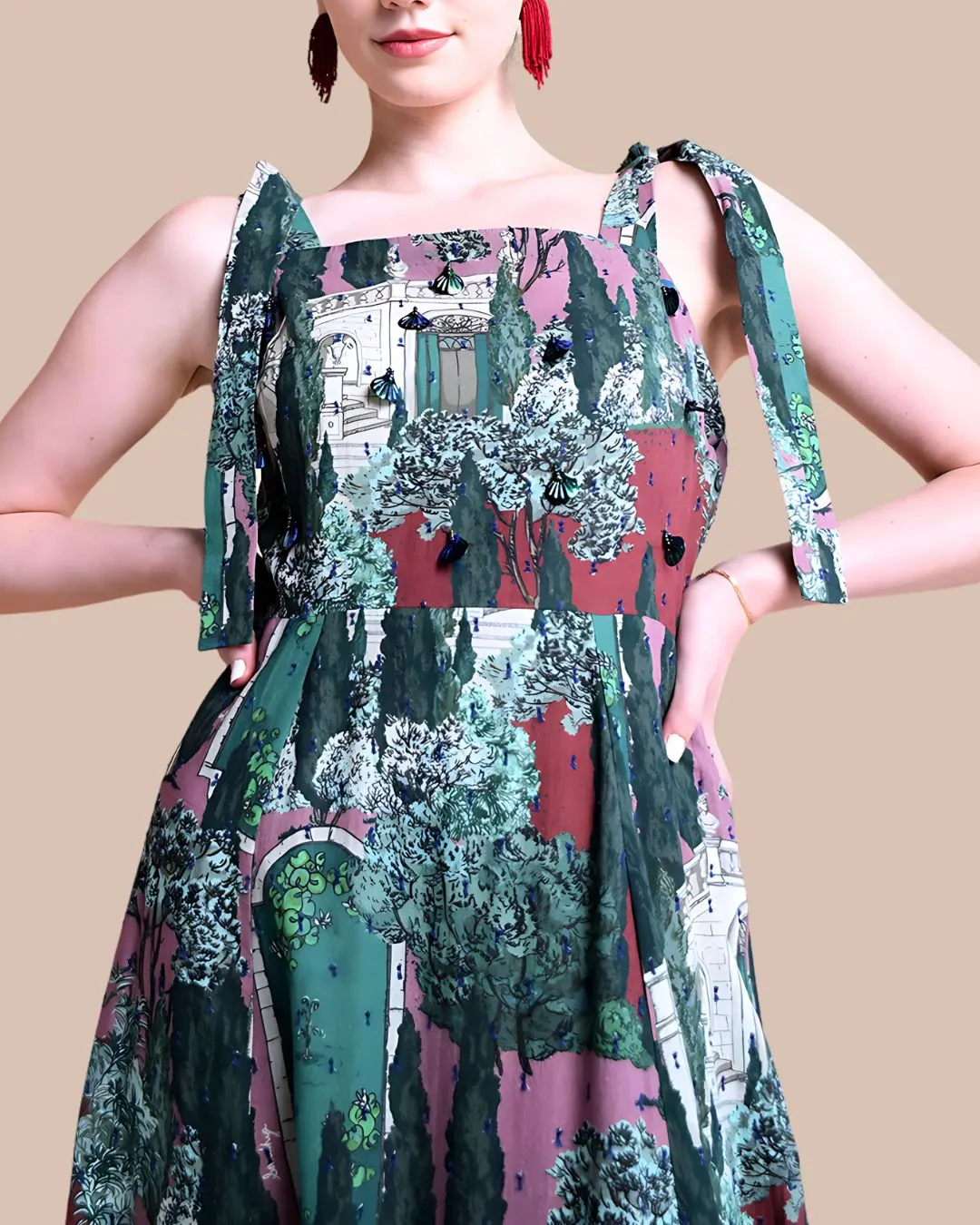 Gaia Pink Maxi Dress