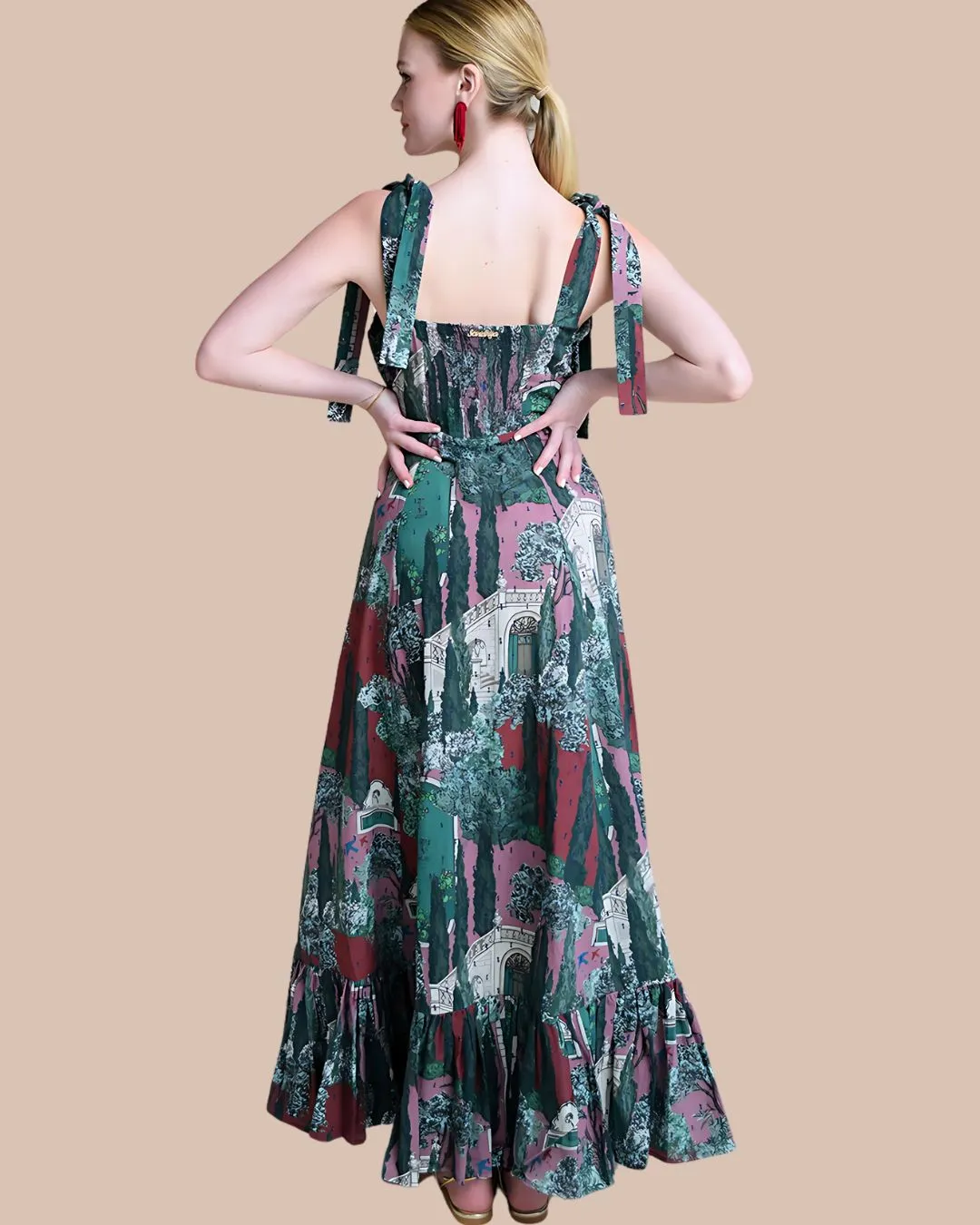 Gaia Pink Maxi Dress