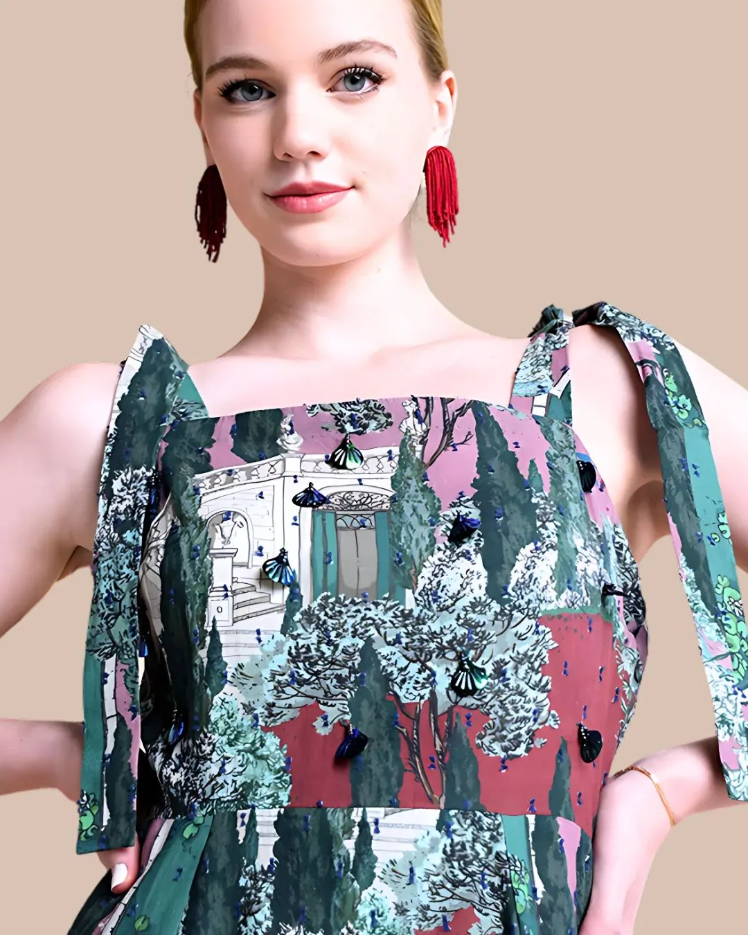 Gaia Pink Maxi Dress