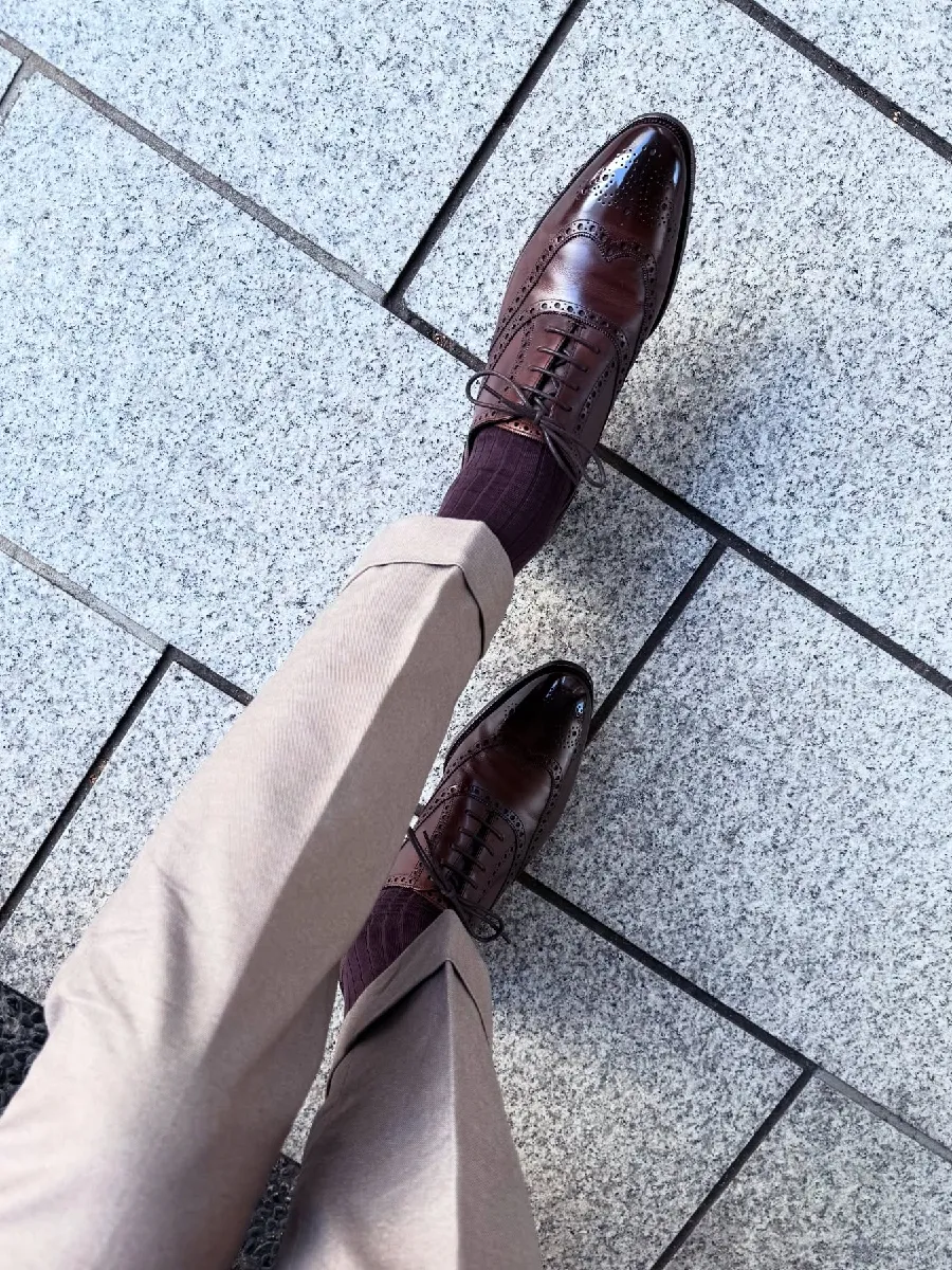 Genuine Leather Gentleman Brogues Men's Shoes