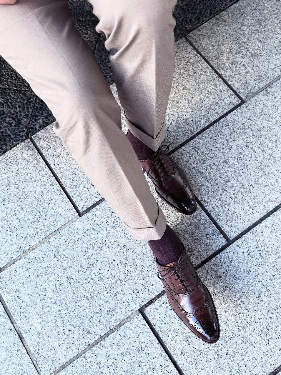Genuine Leather Gentleman Brogues Men's Shoes