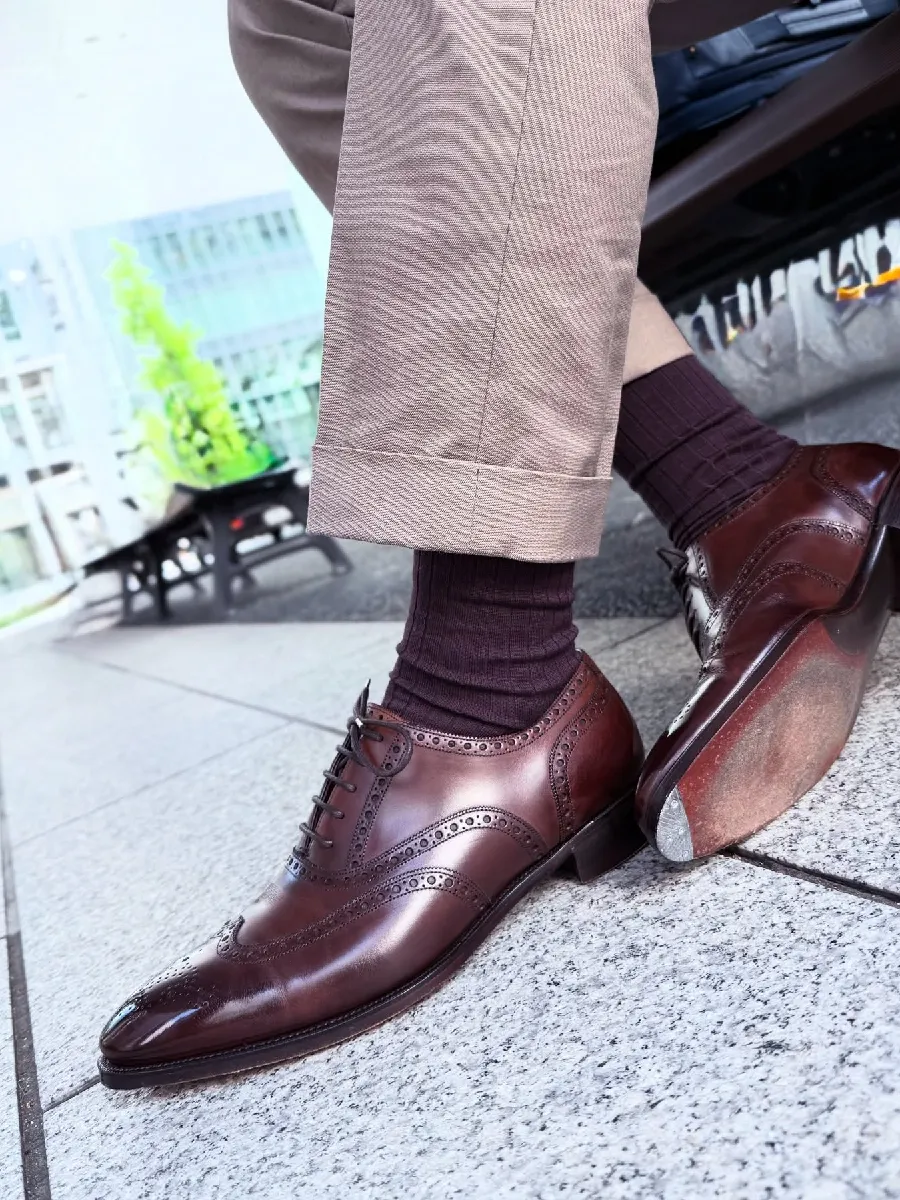 Genuine Leather Gentleman Brogues Men's Shoes