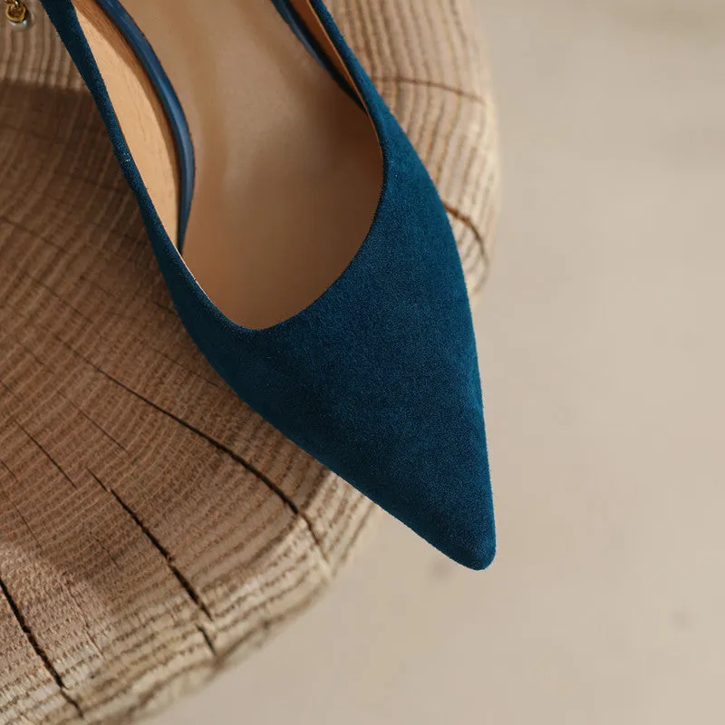 Gigi Navy Kitten Heels