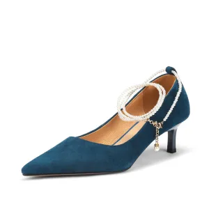 Gigi Navy Kitten Heels