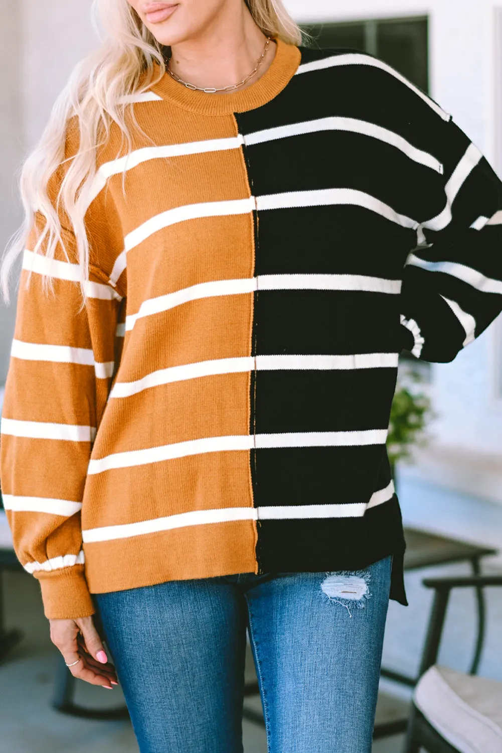 Gray Oversized Contrast Printed Dropped Shoulder Top