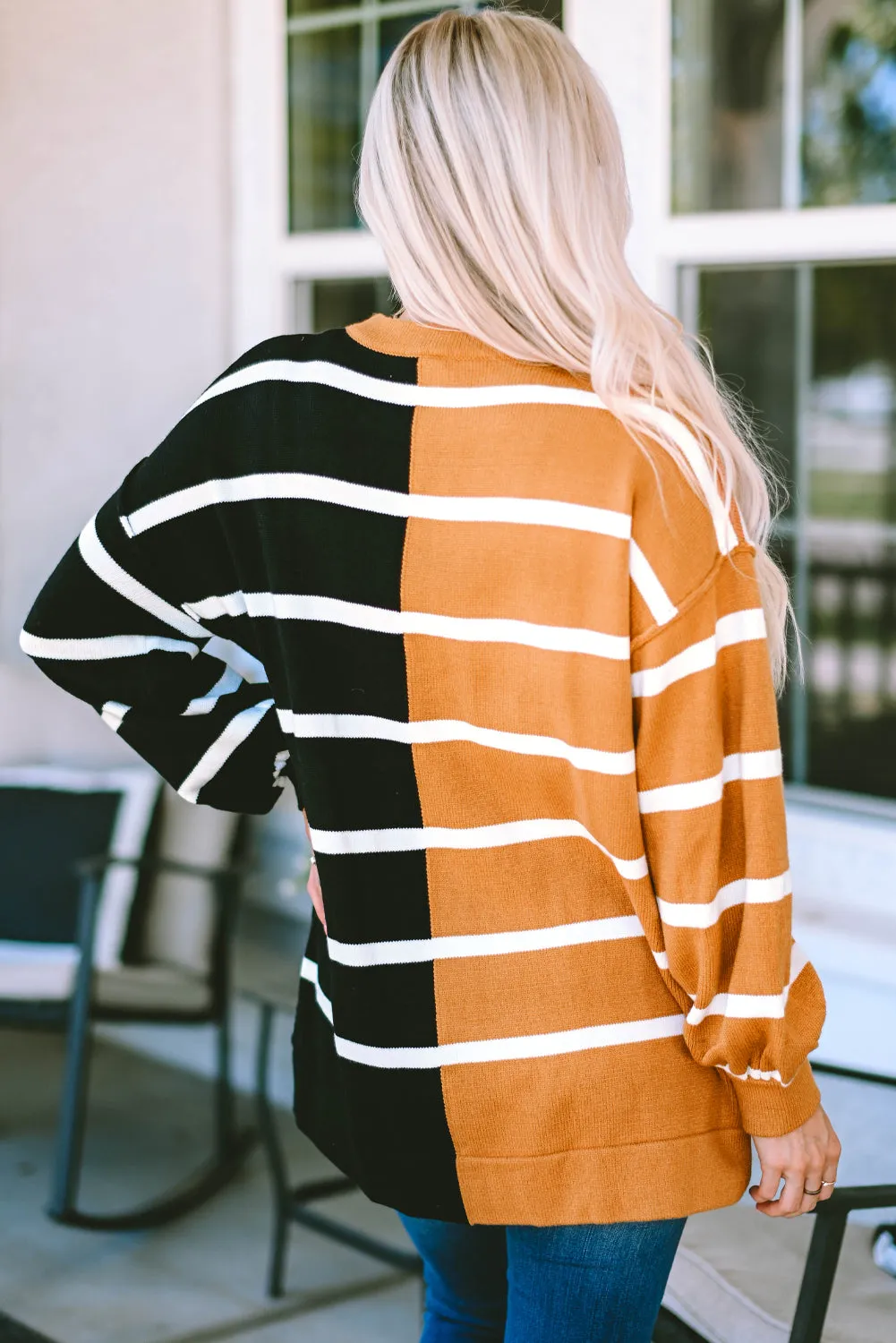 Gray Oversized Contrast Printed Dropped Shoulder Top
