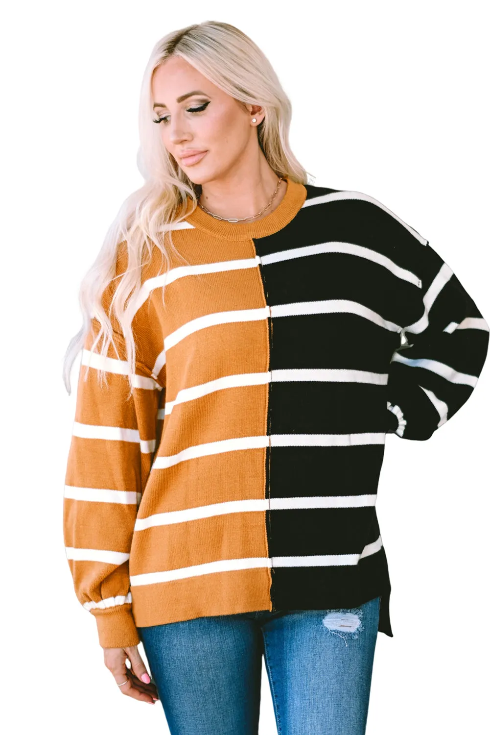 Gray Oversized Contrast Printed Dropped Shoulder Top