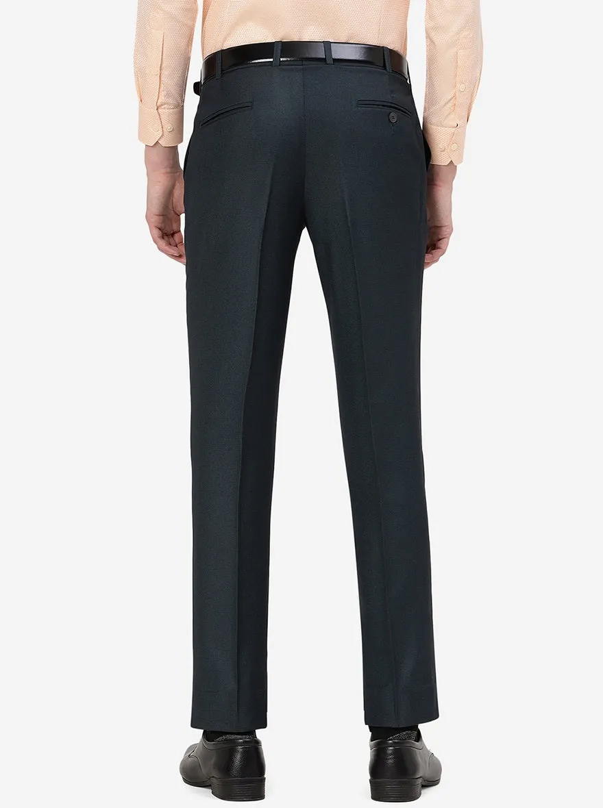 Green Solid Classic Fit Formal Trouser | JadeBlue