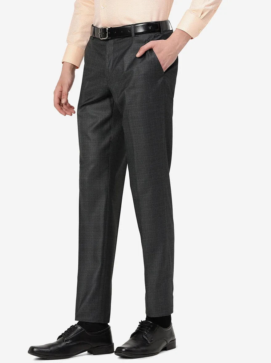 Green Solid Classic Fit Formal Trouser | JadeBlue