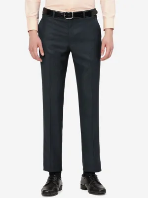 Green Solid Classic Fit Formal Trouser | JadeBlue