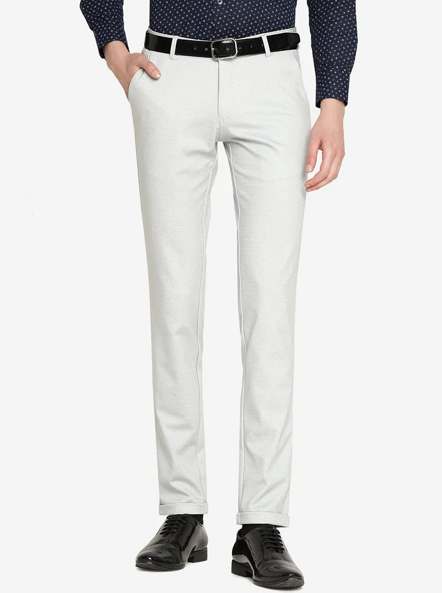 Grey Solid Slim Fit Club Wear Trouser | JB Studio