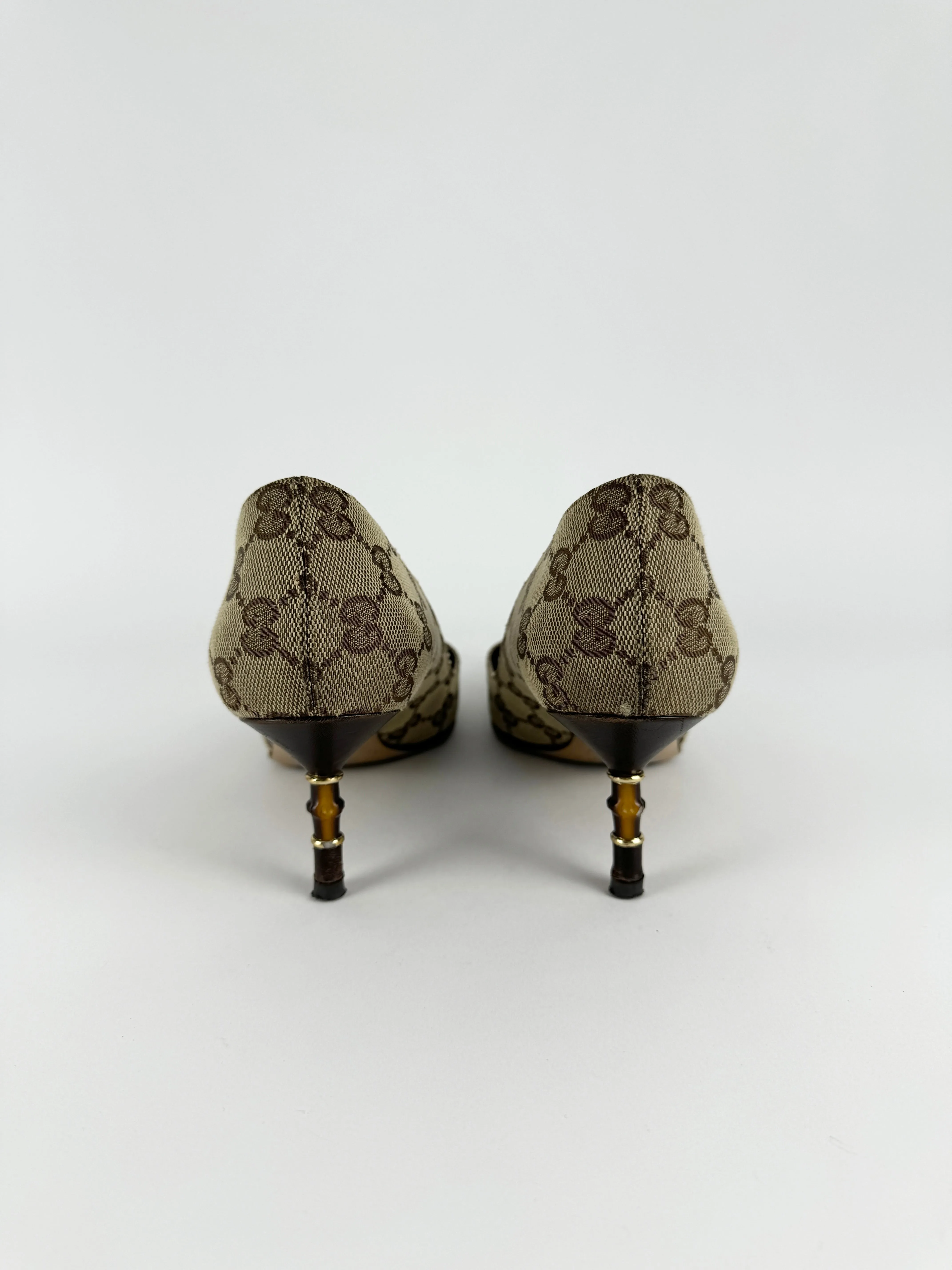 Gucci Monogram Kitten Heels