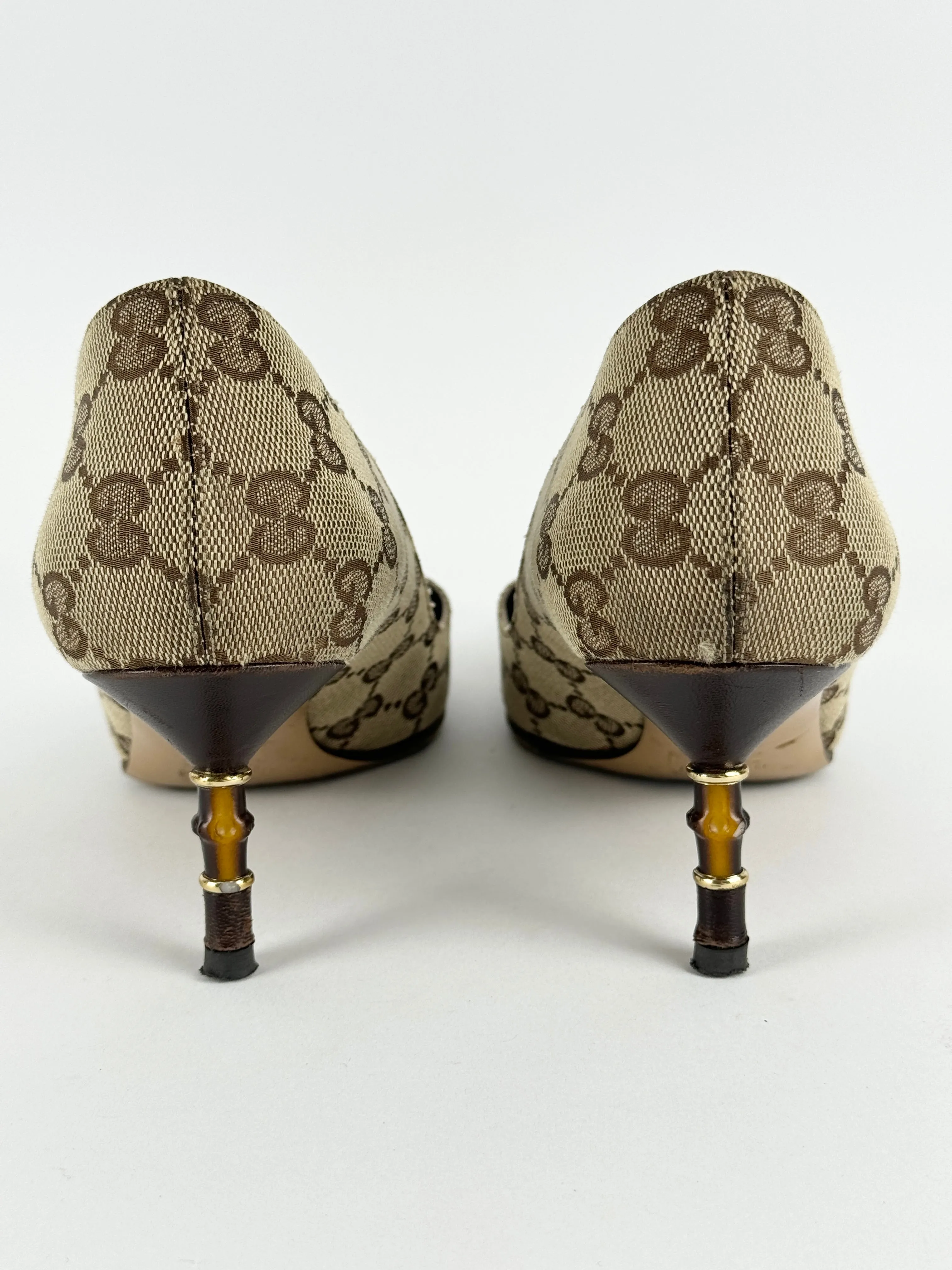 Gucci Monogram Kitten Heels