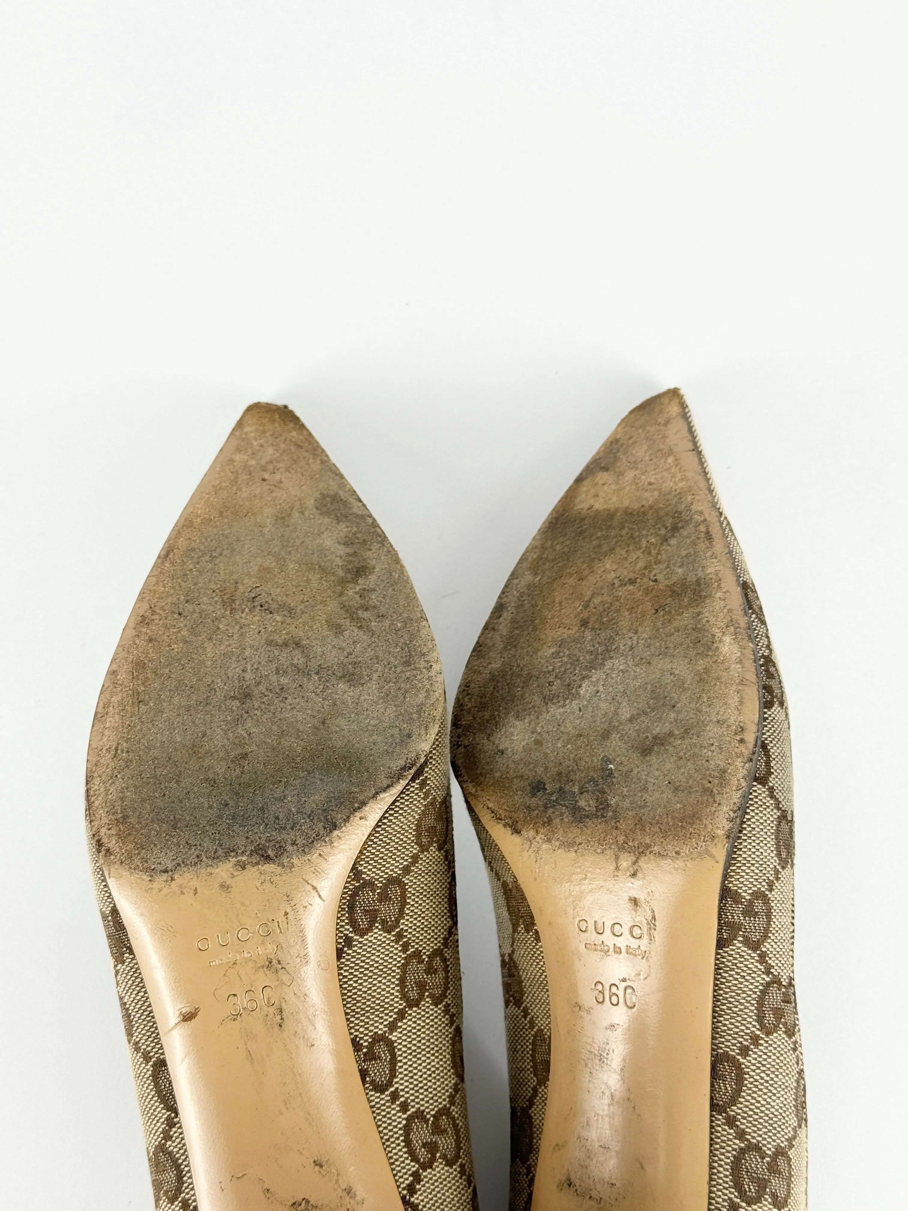 Gucci Monogram Kitten Heels