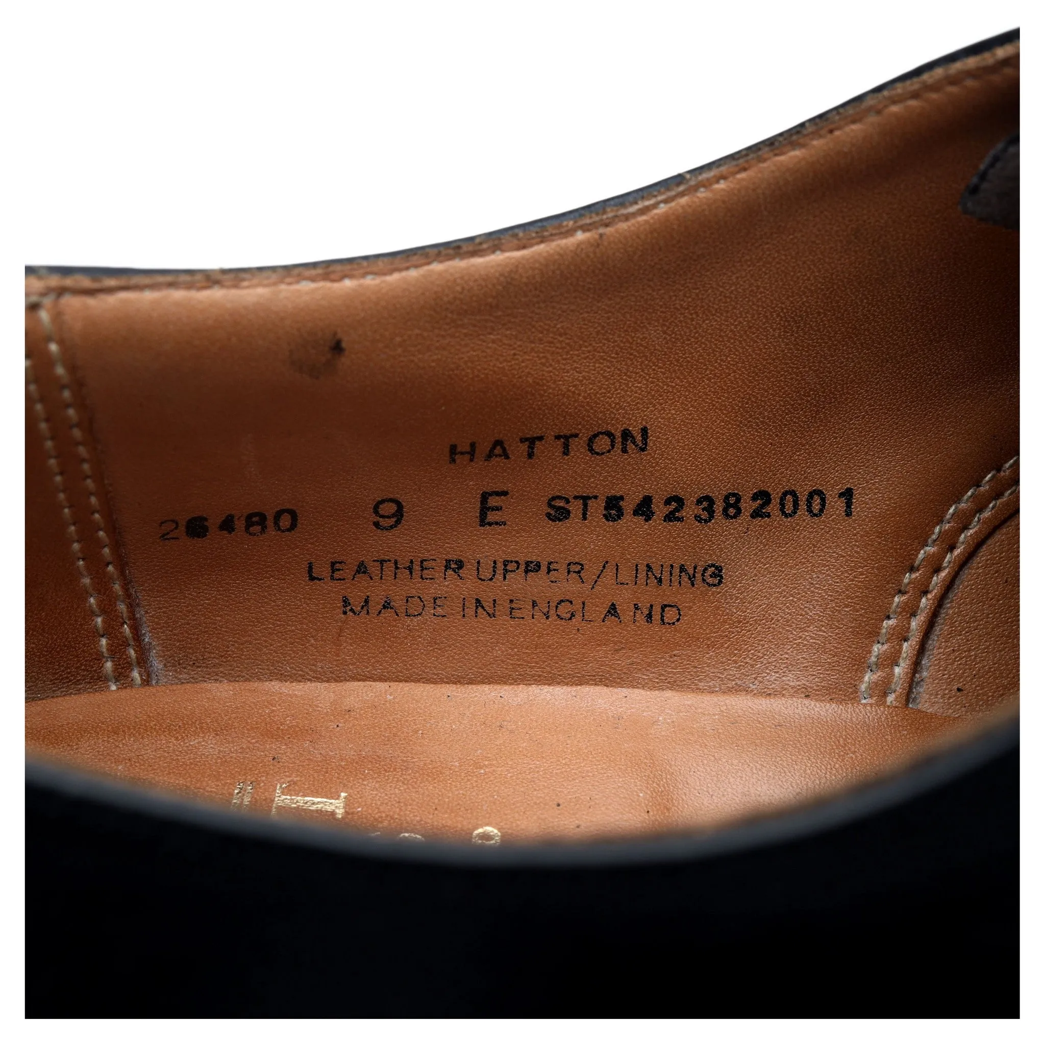 'Hatton' Black Leather Oxford Brogues UK 9 E