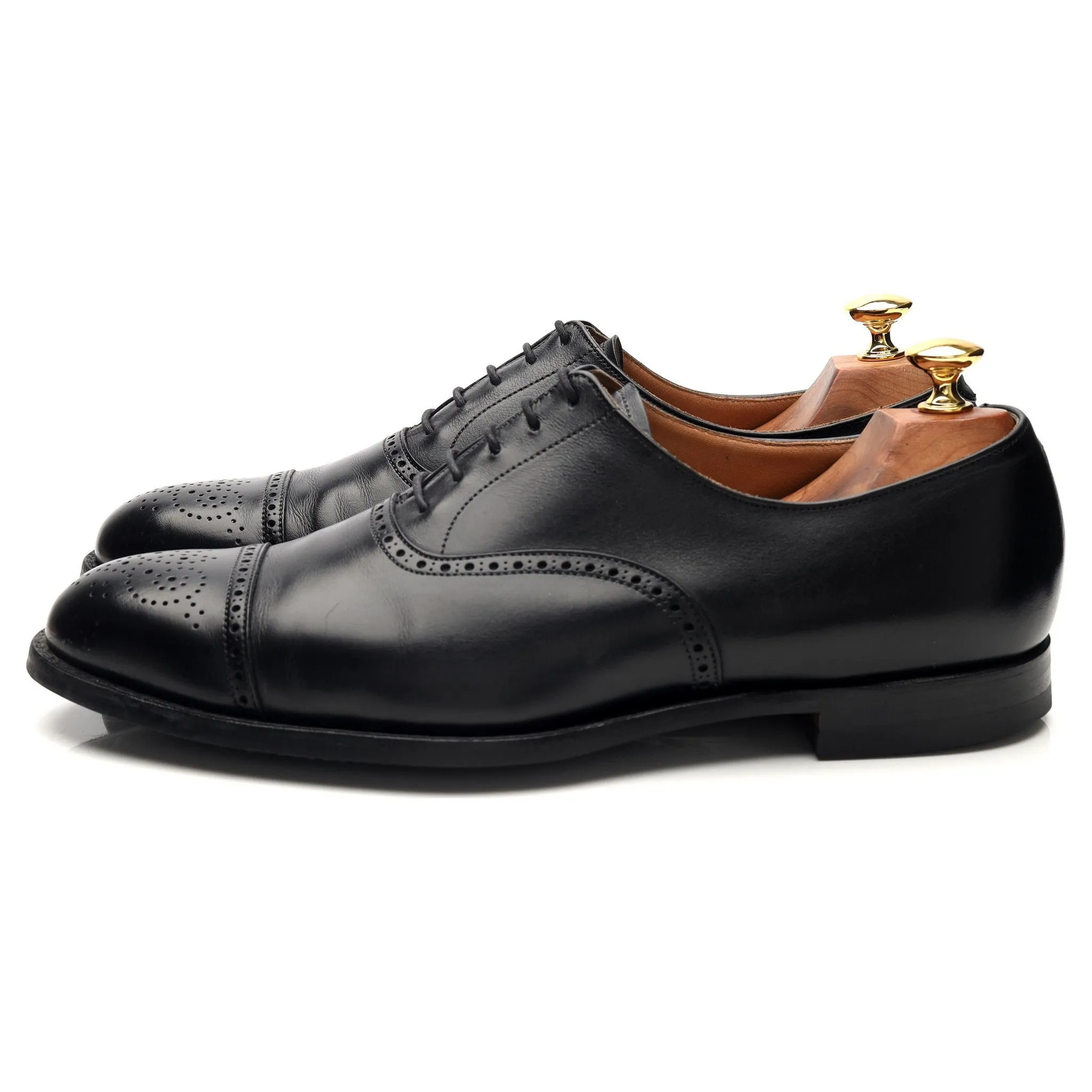 'Hatton' Black Leather Oxford Brogues UK 9 E
