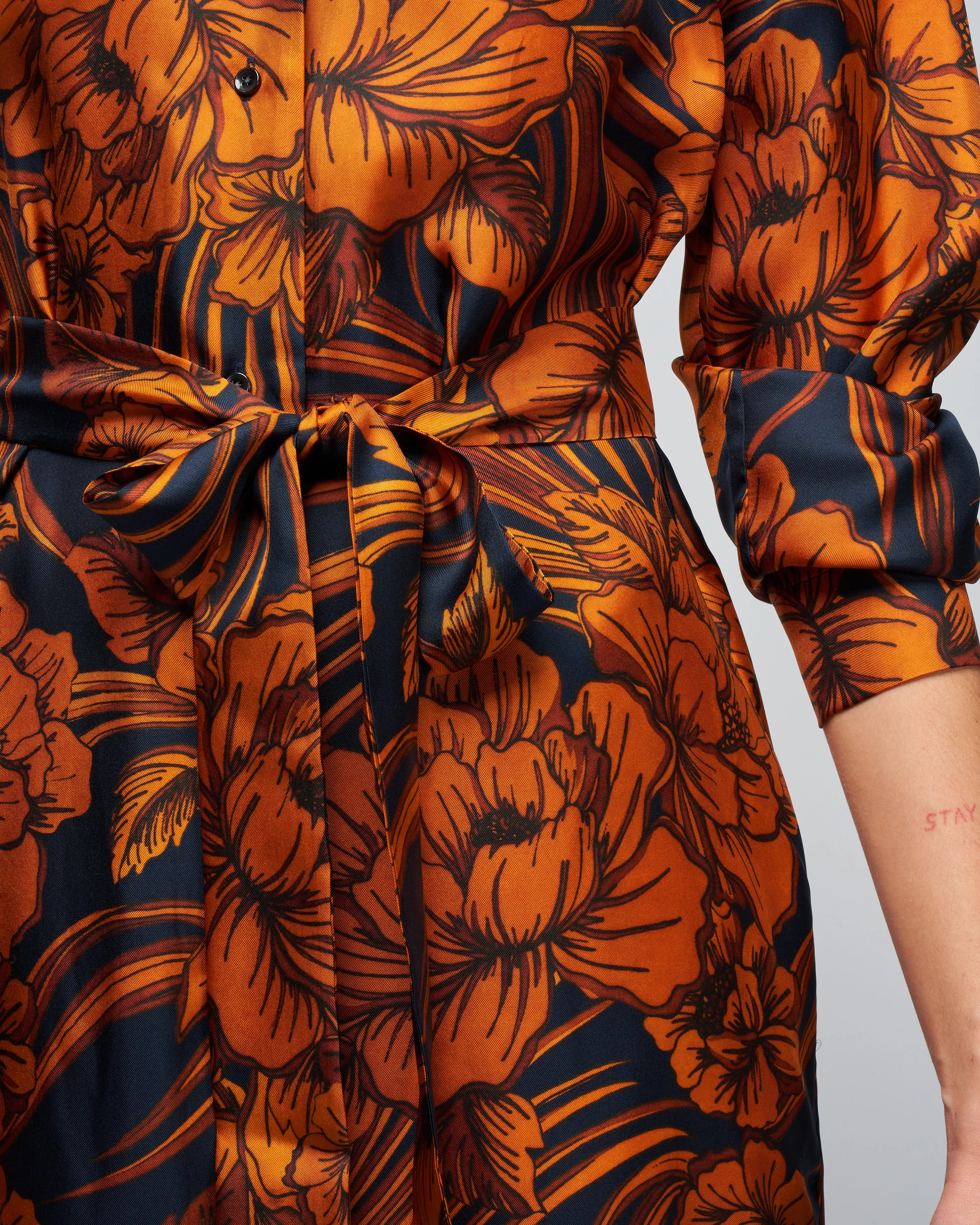 havana110 dress - navy flower palm