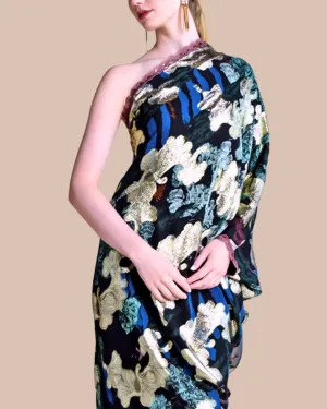 Hera Black One shoulder Maxi Dress