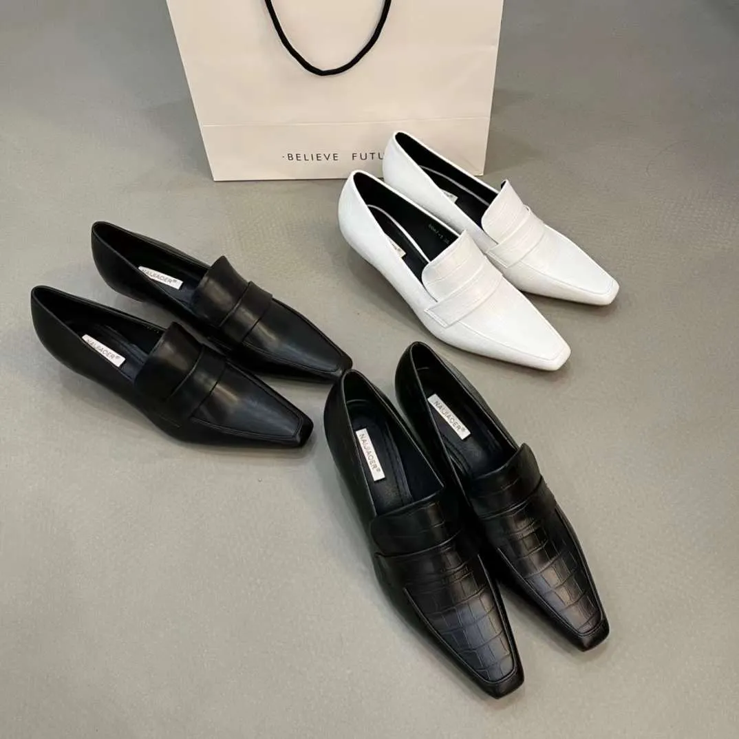 Hira Square Toe Kitten Heels Loafers