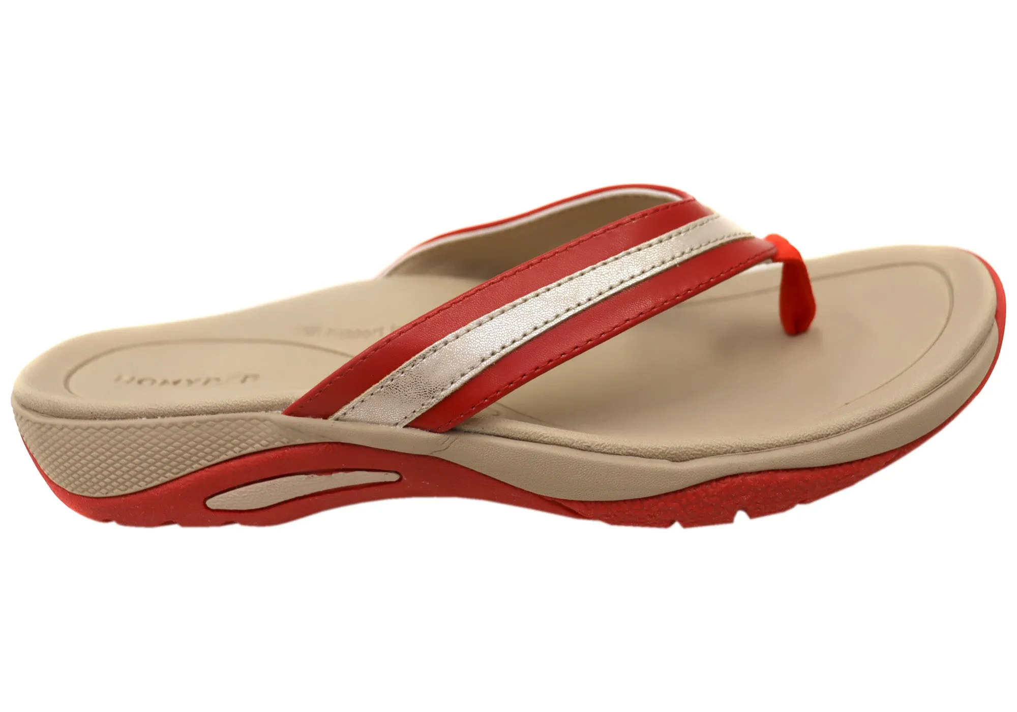 Homyped Inlet Stripe Womens Supportive Thongs Sandals