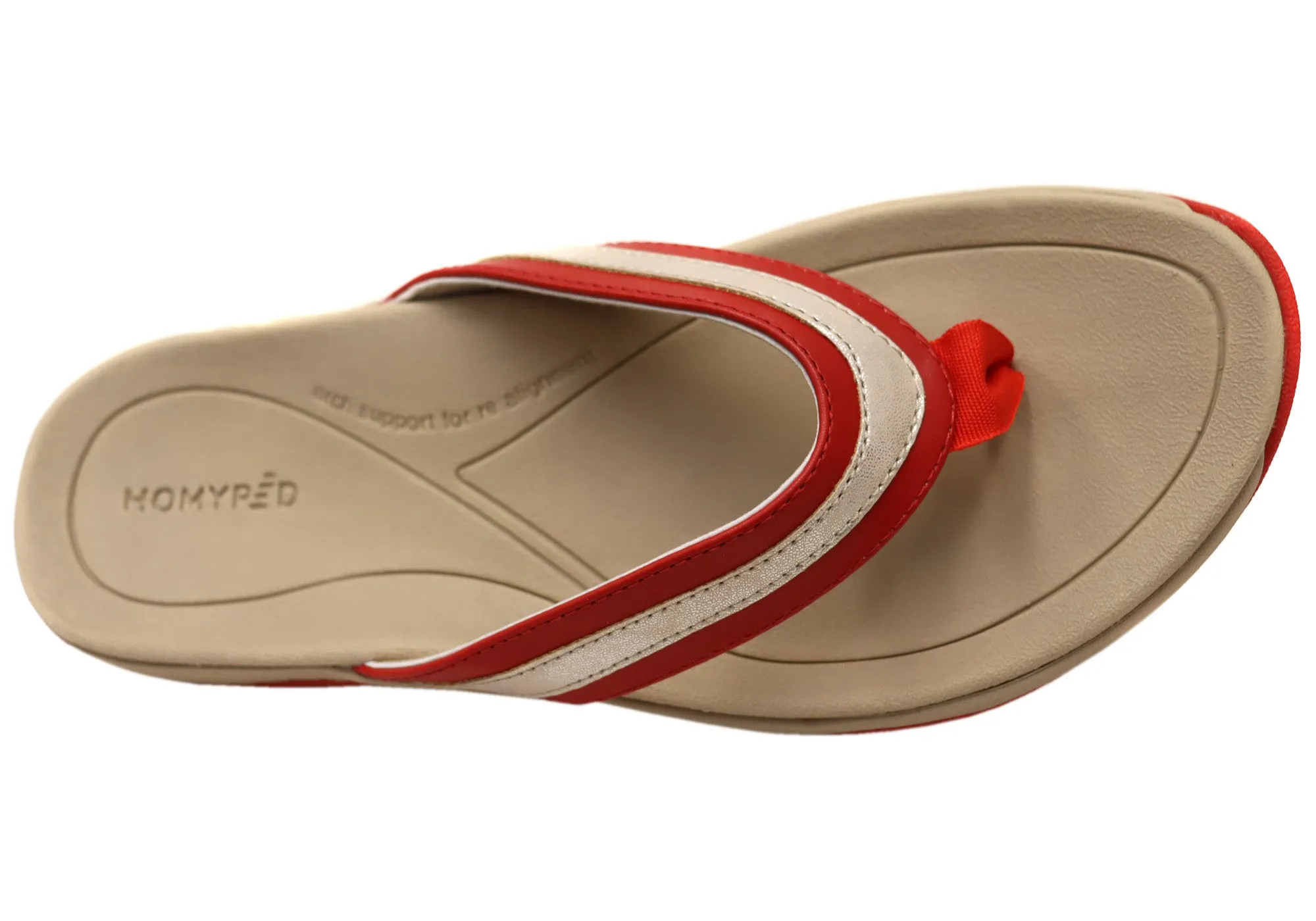 Homyped Inlet Stripe Womens Supportive Thongs Sandals