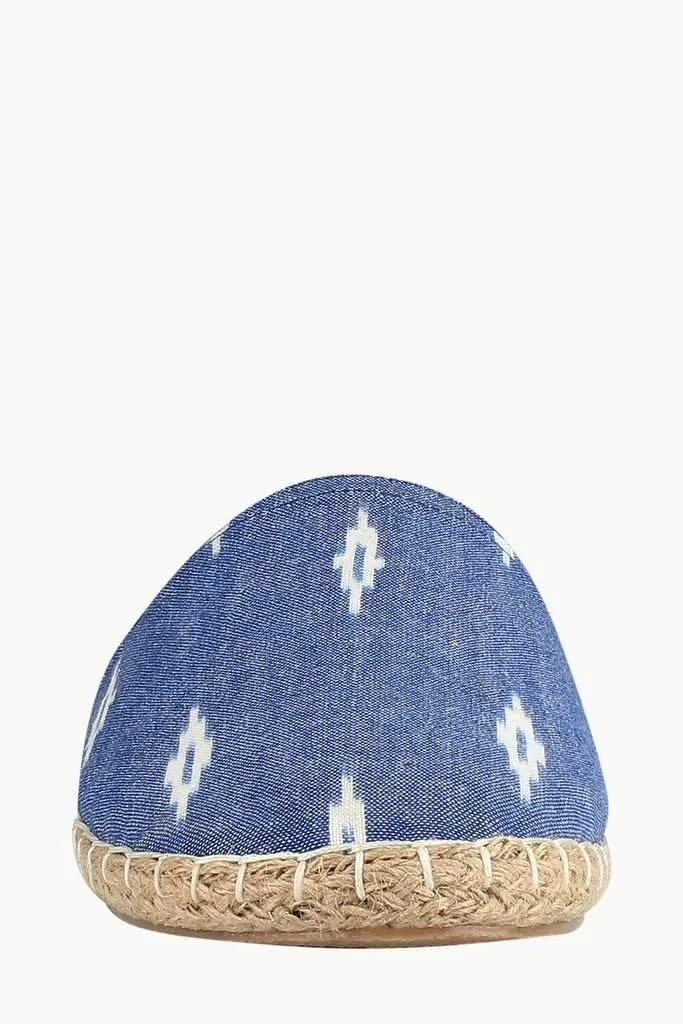 Ikat Weave Elastic Espadrilles