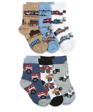 Jefferies Socks Boys Transportation - 6 Pack