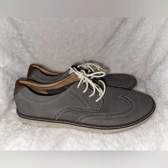 Johnston &amp; Murphy Gray Oxfords 11.5