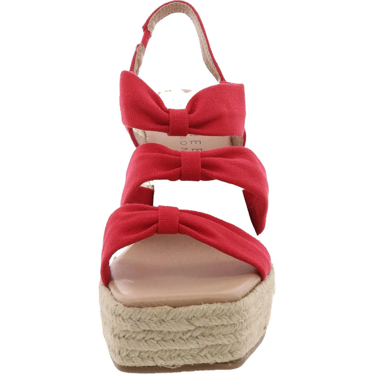 Journee Collection Womens Bow Canvas Espadrille Heels