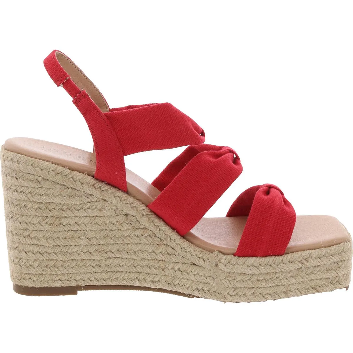 Journee Collection Womens Bow Canvas Espadrille Heels