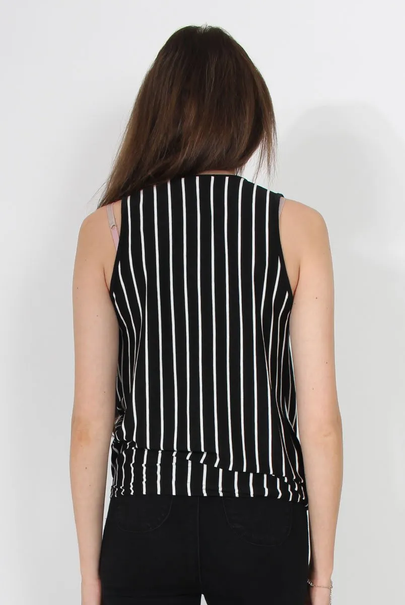Juliet Black & White Crossover Top