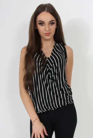 Juliet Black & White Crossover Top