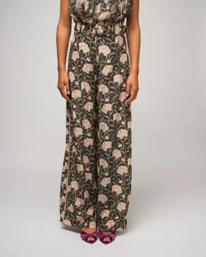 kaleidoscope trouser - charcoal poppy