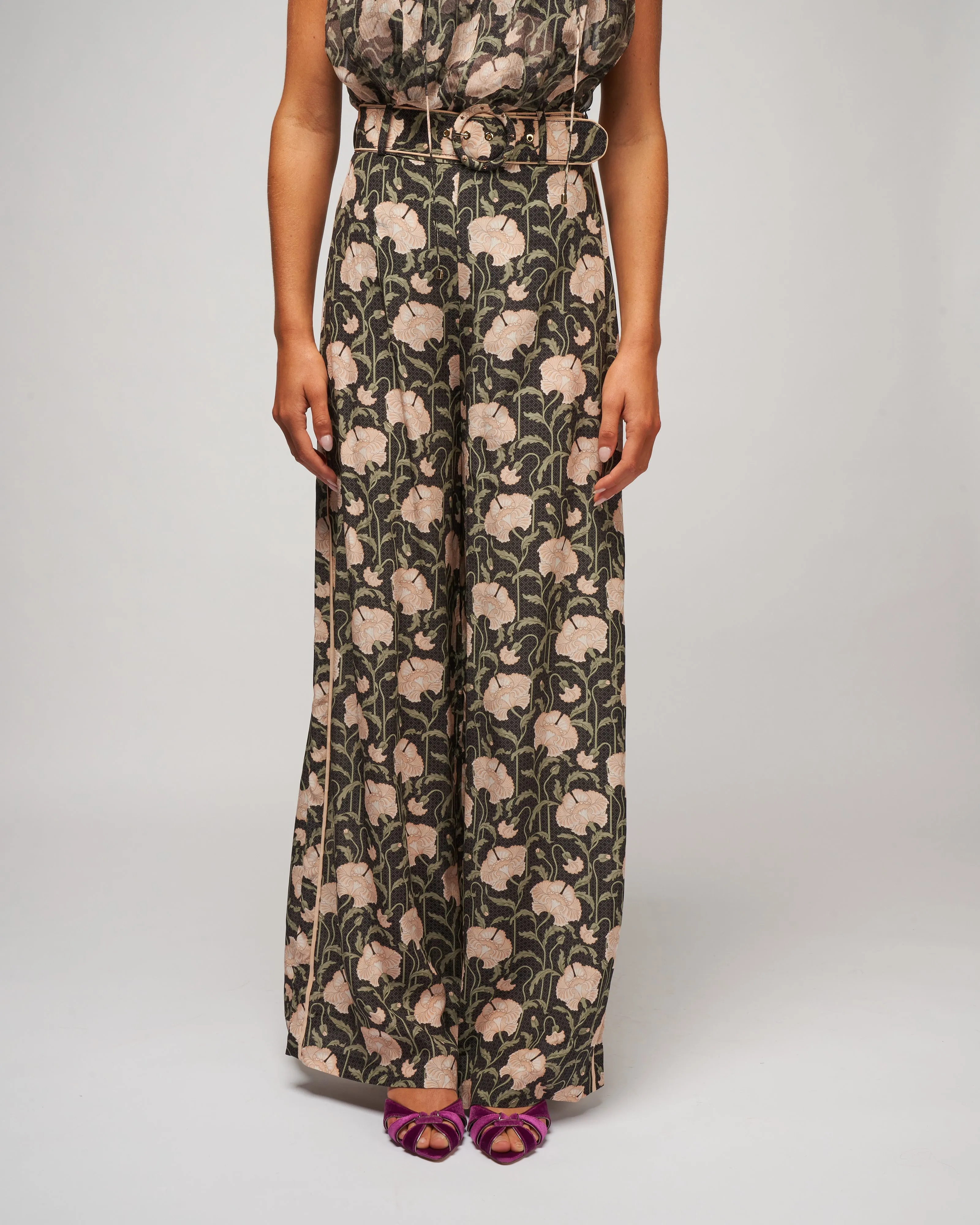 kaleidoscope trouser - charcoal poppy