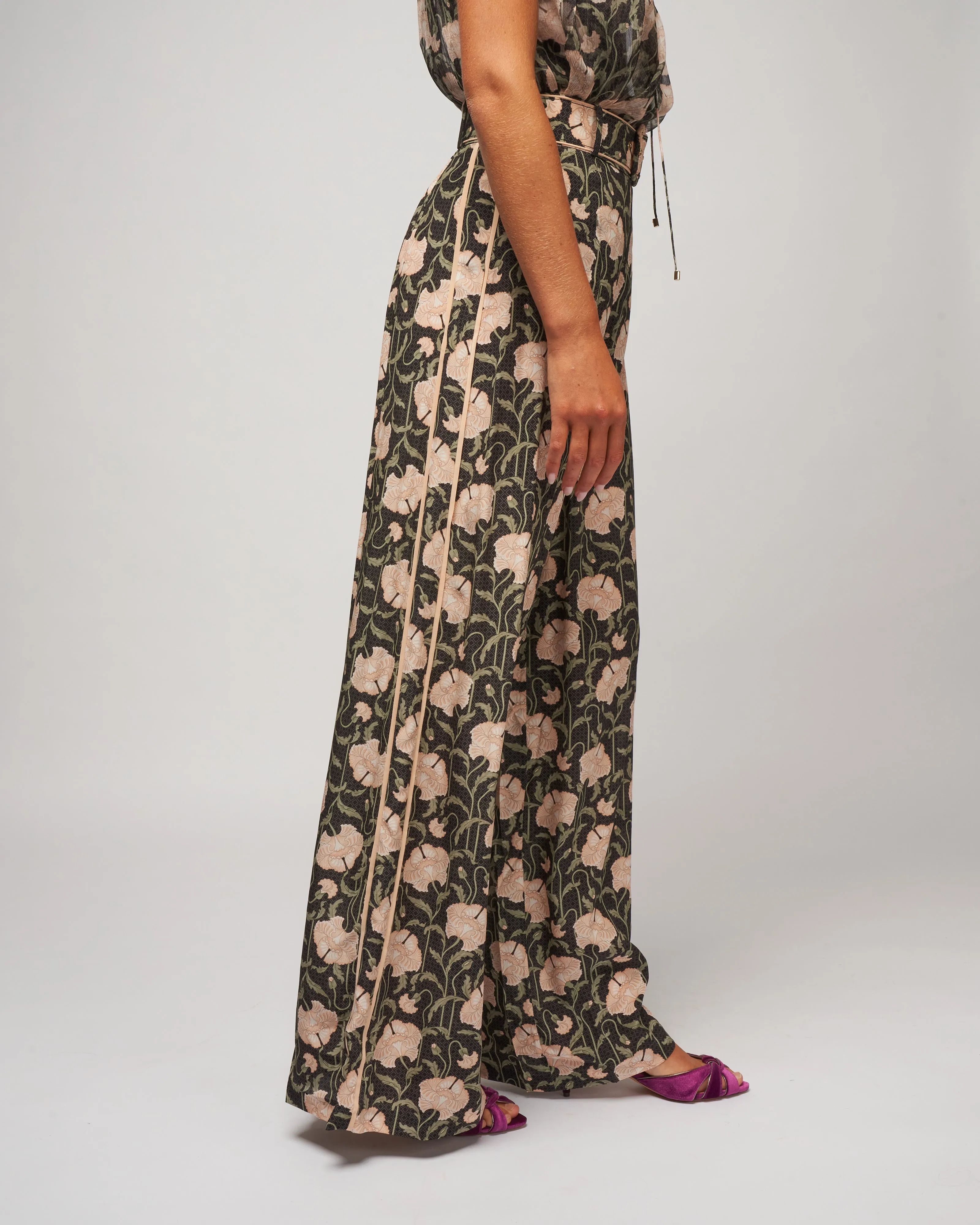 kaleidoscope trouser - charcoal poppy