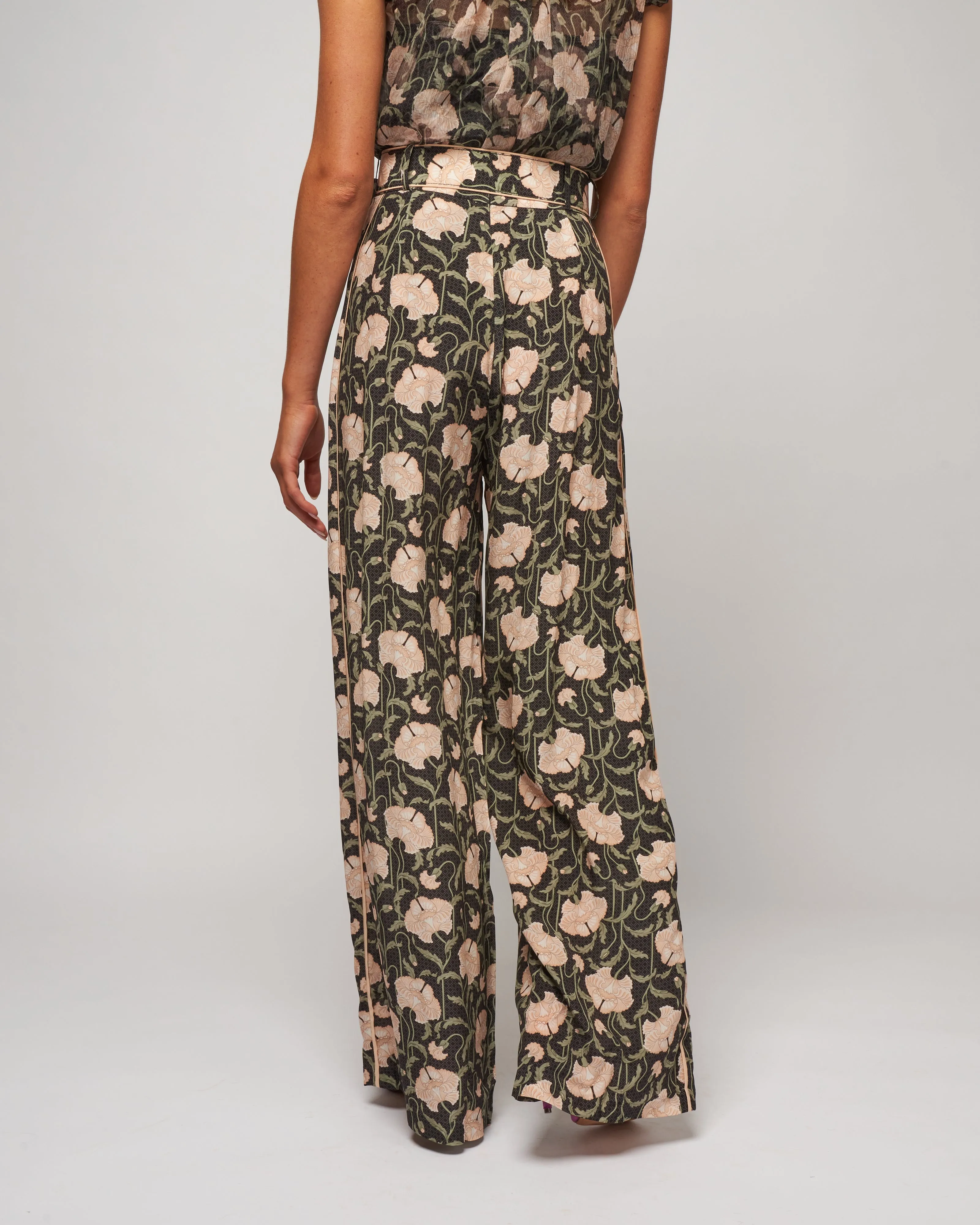 kaleidoscope trouser - charcoal poppy