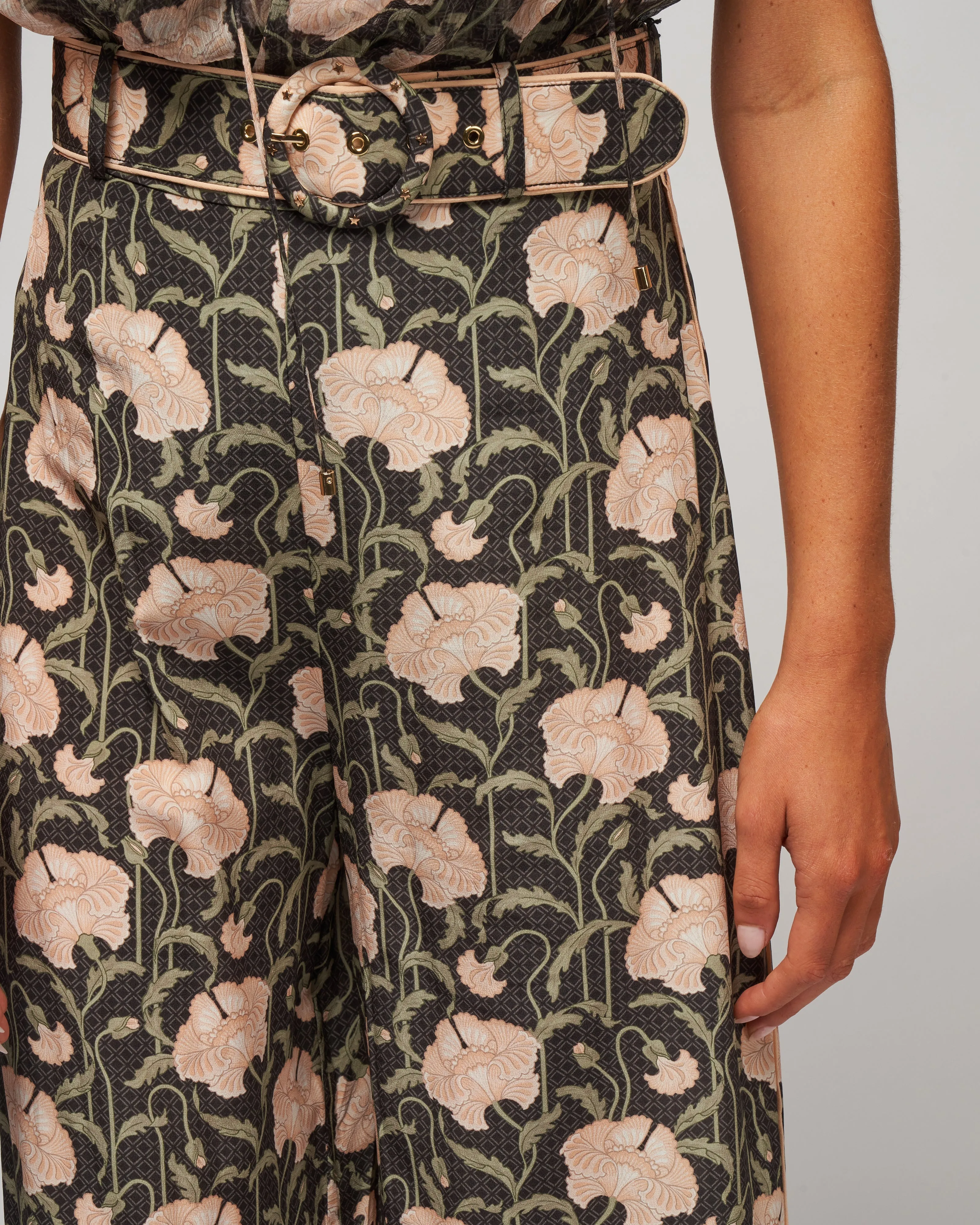 kaleidoscope trouser - charcoal poppy